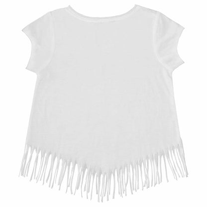 Colorado Rockies Tiny Turnip Girls Youth Mermaid Fringe T-Shirt - White