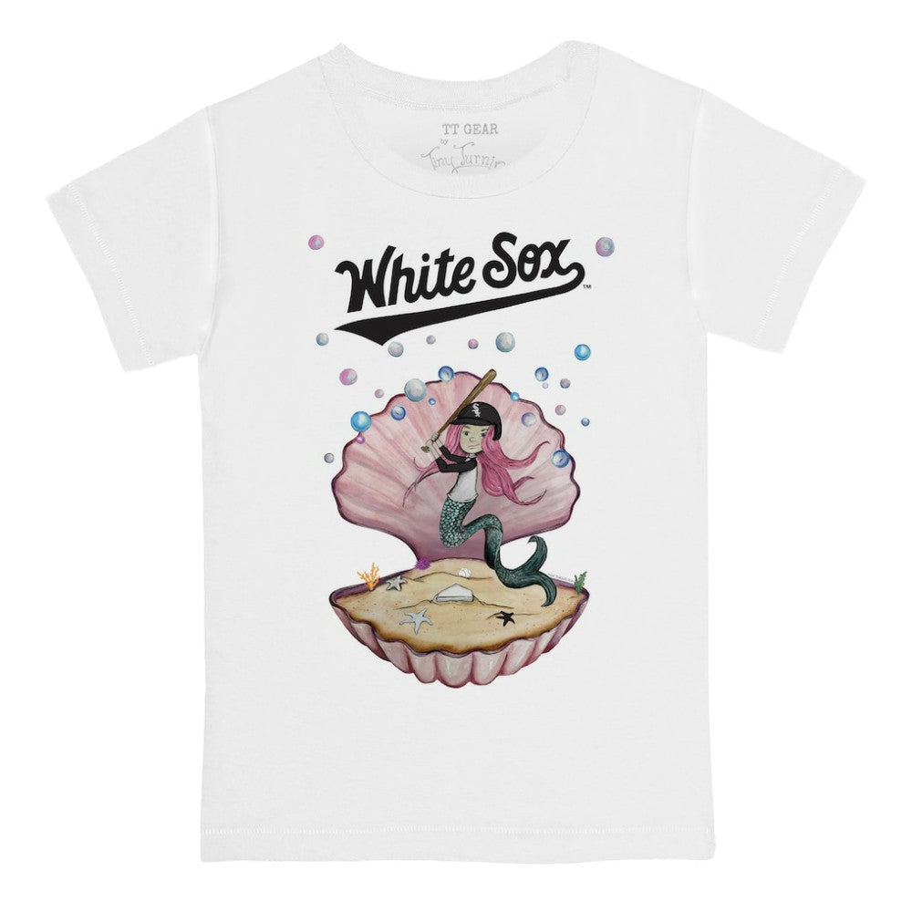 Chicago White Sox Tiny Turnip Youth Mermaid T-Shirt - White
