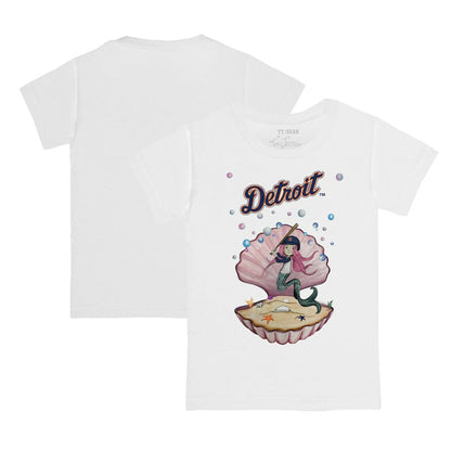 Detroit Tigers Tiny Turnip Youth Mermaid T-Shirt - White