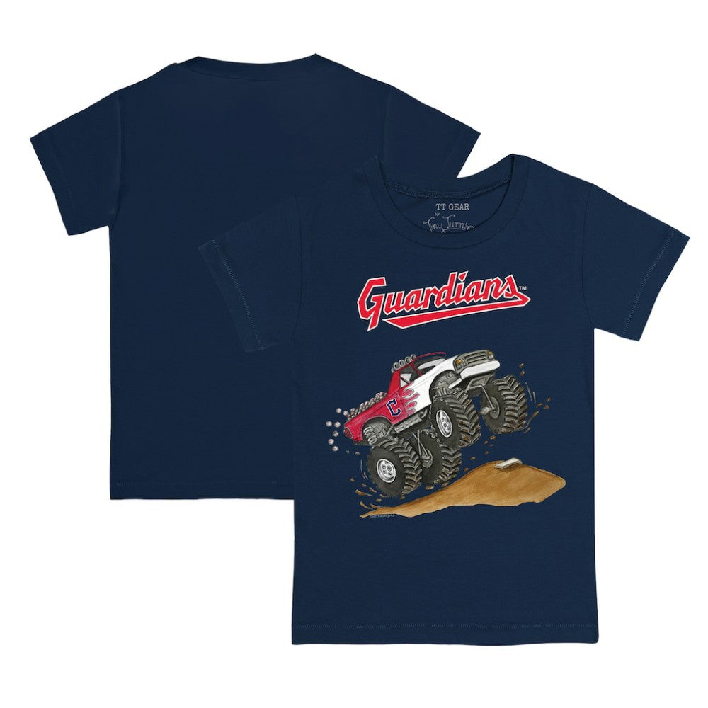 Cleveland Guardians Tiny Turnip Youth Monster Truck T-Shirt - Navy