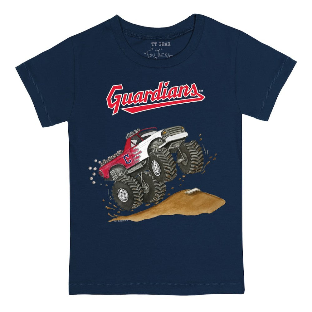 Cleveland Guardians Tiny Turnip Youth Monster Truck T-Shirt - Navy