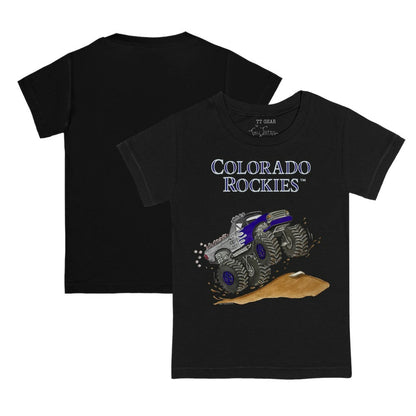 Colorado Rockies Tiny Turnip Youth Monster Truck T-Shirt - Black