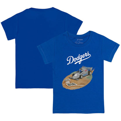 Los Angeles Dodgers Tiny Turnip Youth Race Car T-Shirt - Royal