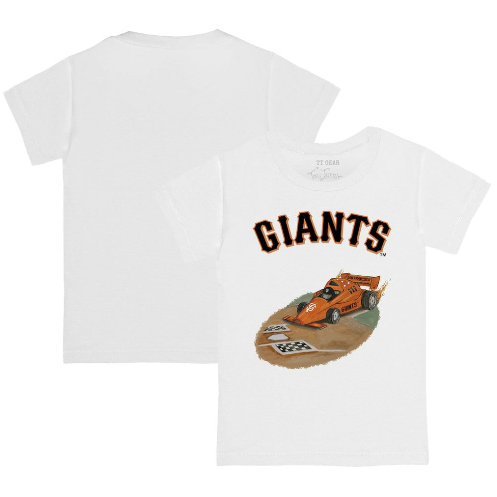 San Francisco Giants Tiny Turnip Youth Race Car T-Shirt - White