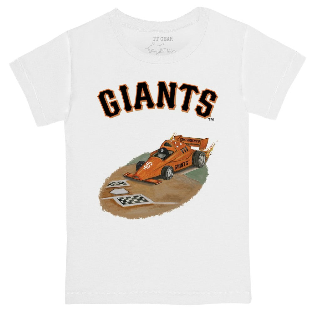 San Francisco Giants Tiny Turnip Youth Race Car T-Shirt - White