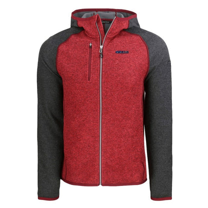 San Francisco 49ers Cutter & Buck Americana Mainsail Full-Zip Hooded Jacket - Heather Scarlet/Heather Charcoal sale