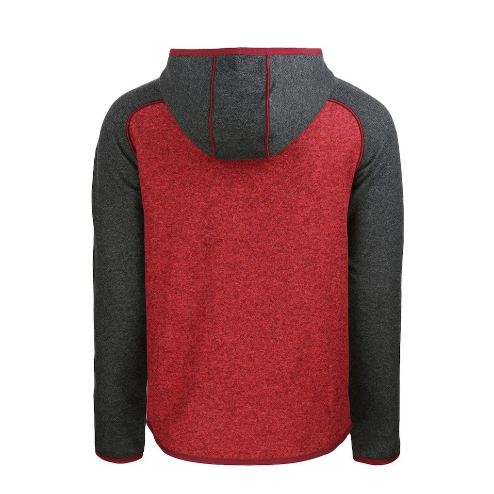 San Francisco 49ers Cutter & Buck Americana Mainsail Full-Zip Hooded Jacket - Heather Scarlet/Heather Charcoal sale