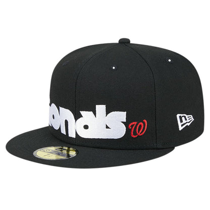 Washington Nationals Checkered Undervisor 59FIFTY Fitted Hat - Black | New Era