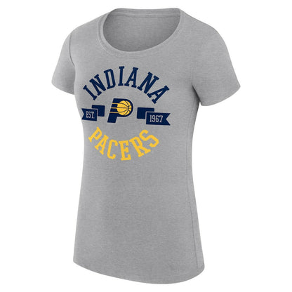 Indiana Pacers G-III 4Her by Carl Banks Women's Super-Slim Fit Lightweight Large City Logo T-Shirt - Heather Gray on sale