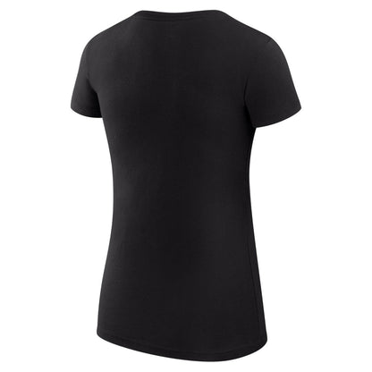 Portland Trail Blazers G-III 4Her by Carl Banks Women's Super-Slim Fit Lightweight Large City Logo T-Shirt - Black outlet