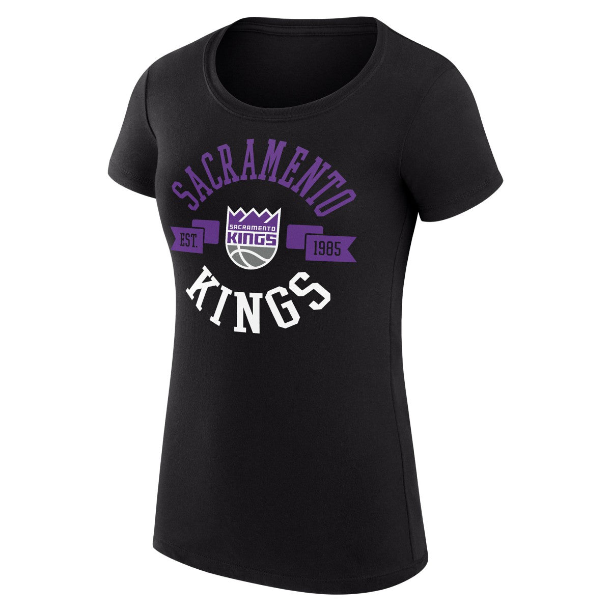 Sacramento Kings G-III 4Her by Carl Banks Women's Super-Slim Fit Lightweight Large City Logo T-Shirt - Black online