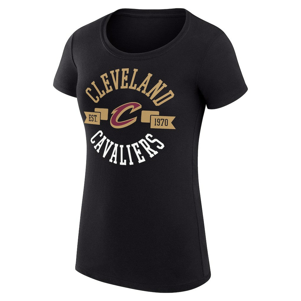 Cleveland Cavaliers G-III 4Her by Carl Banks Women's Super-Slim Fit Lightweight Large City Logo T-Shirt sale - Black outlet