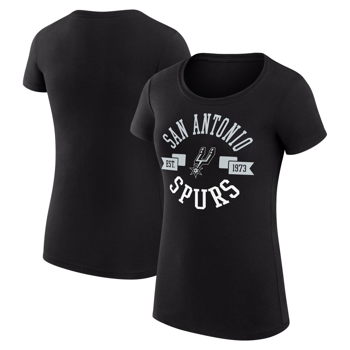 San Antonio Spurs G-III 4Her by Carl Banks Women's Super-Slim Fit Lightweight Large City Logo T-Shirt - Black online