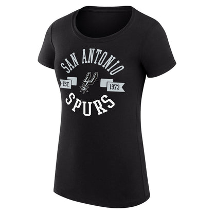 San Antonio Spurs G-III 4Her by Carl Banks Women's Super-Slim Fit Lightweight Large City Logo T-Shirt - Black online