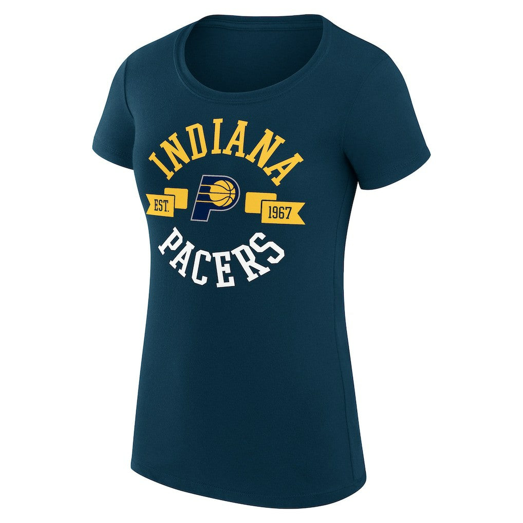 Indiana Pacers G-III 4Her by Carl Banks Women's Super-Slim Fit Lightweight Large City Logo T-Shirt - Navy on sale