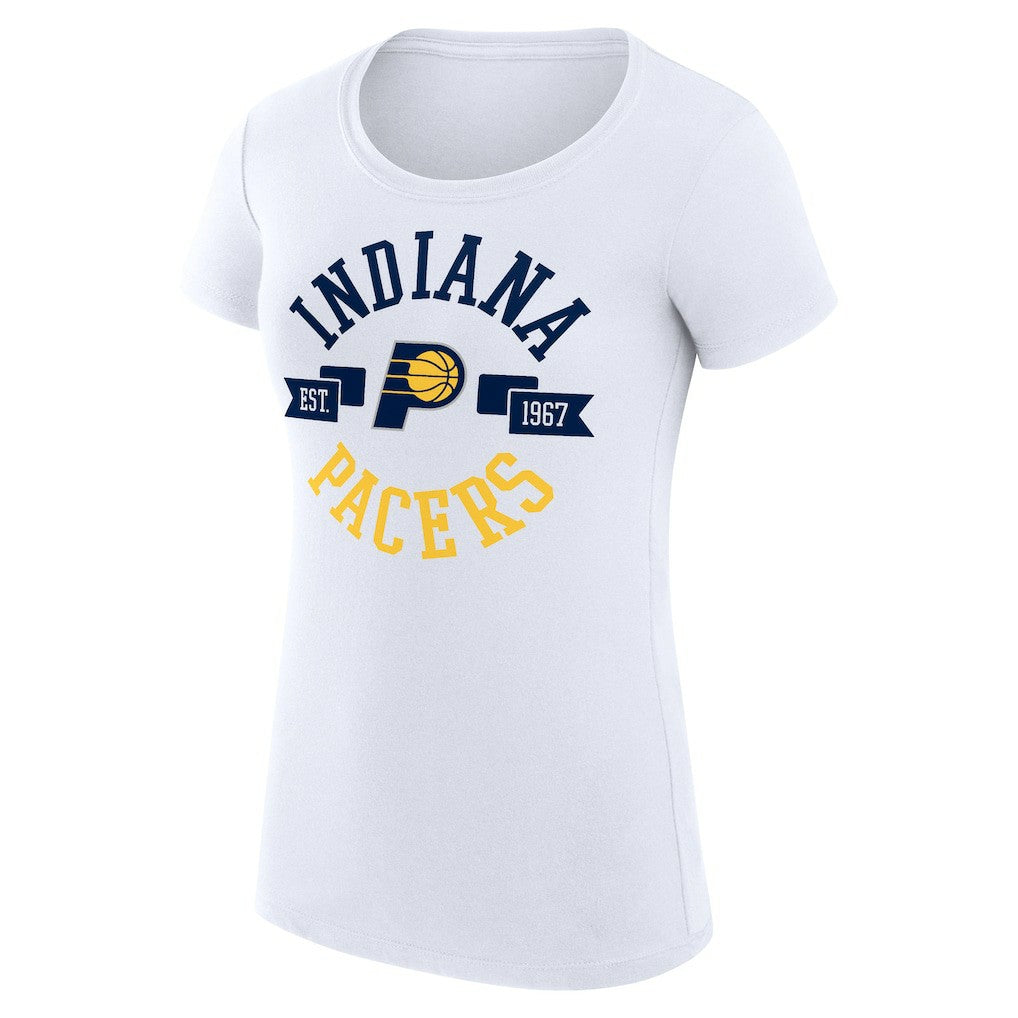 Indiana Pacers G-III 4Her by Carl Banks Women's Super-Slim Fit Lightweight Large City Logo T-Shirt - White cheap