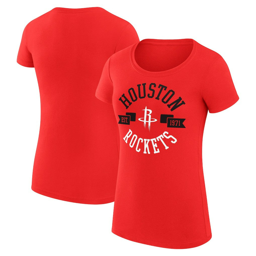 Houston Rockets G-III 4Her by Carl Banks Women's Super-Slim Fit Lightweight Large City Logo T-Shirt - Red outlet