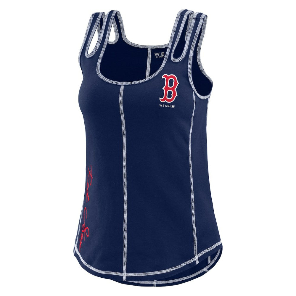 Boston Red Sox WEAR by Erin Andrews Women's Contrast Stitch Tank Top - Navy