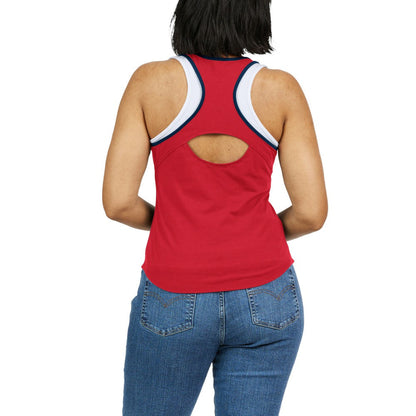 Los Angeles Angels WEAR by Erin Andrews Women's Colorblock Racerback Tank Top - Red