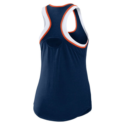 Houston Astros WEAR by Erin Andrews Women's Colorblock Racerback Tank Top - Navy