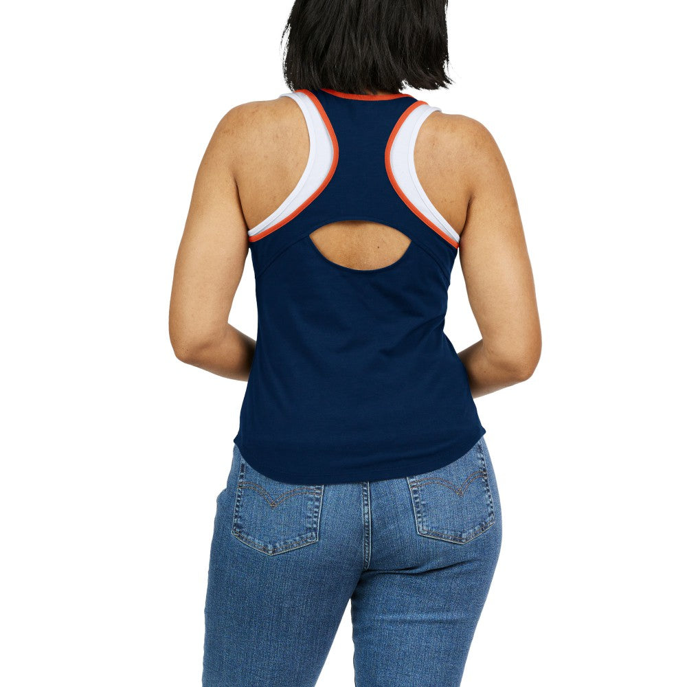 Houston Astros WEAR by Erin Andrews Women's Colorblock Racerback Tank Top - Navy