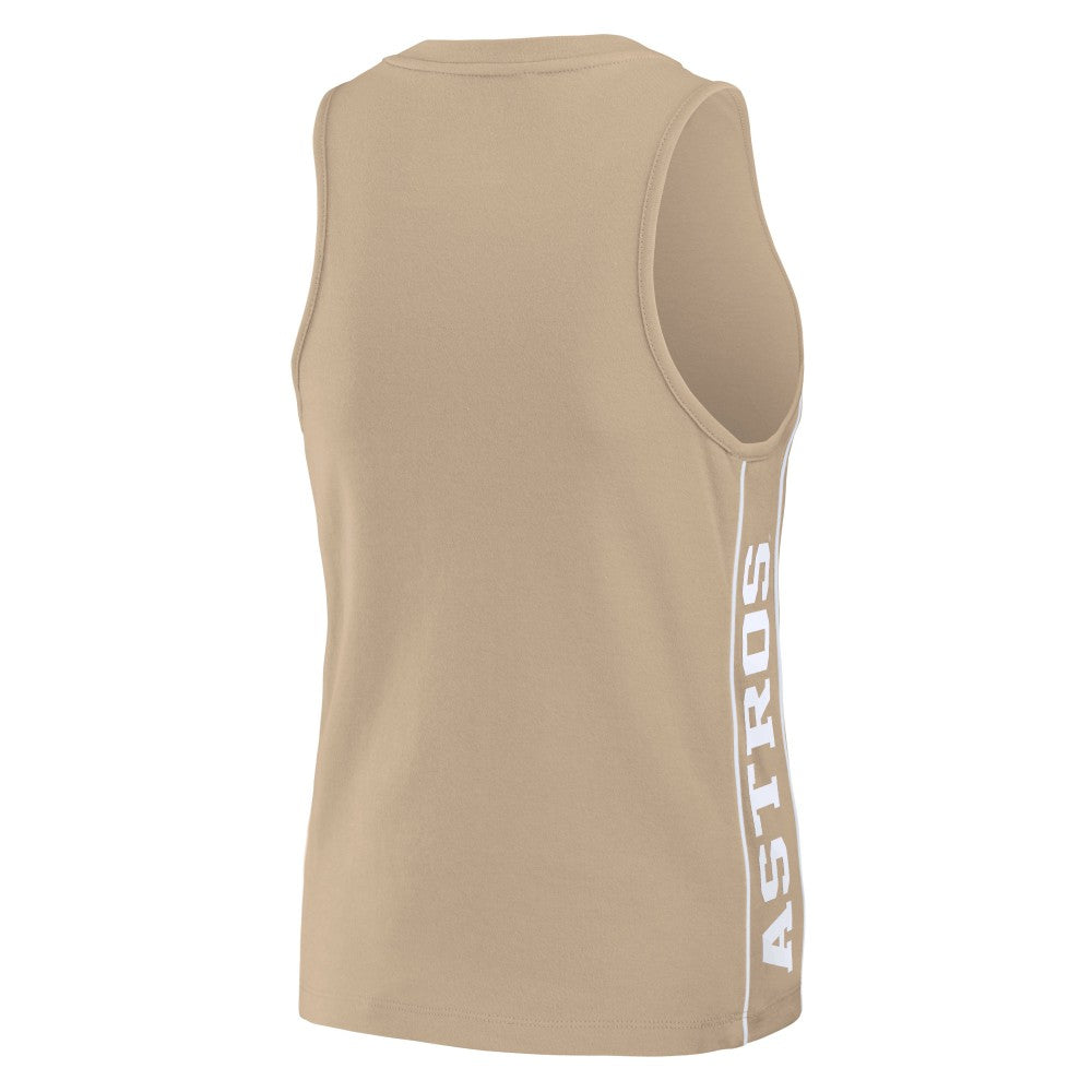 Houston Astros WEAR by Erin Andrews Women's Tonal Tank Top - Tan