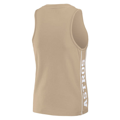 Houston Astros WEAR by Erin Andrews Women's Tonal Tank Top - Tan