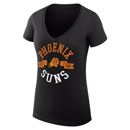 Phoenix Suns G-III 4Her by Carl Banks Women's Super-Slim Fit Lightweight Large City Logo V-Neck T-Shirt - Black shop