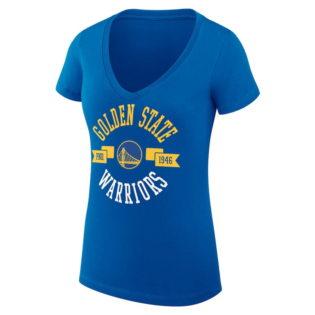 Golden State Warriors G-III 4Her by Carl Banks Women's Super-Slim Fit Lightweight Large City Logo V-Neck T-Shirt sale - Royal outlet