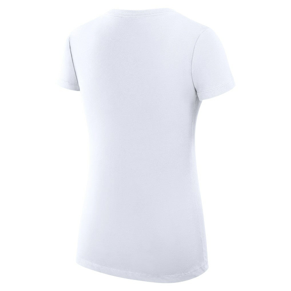 Minnesota Timberwolves G-III 4Her by Carl Banks Women's Super-Slim Fit Lightweight Large City Logo V-Neck T-Shirt - White for sale
