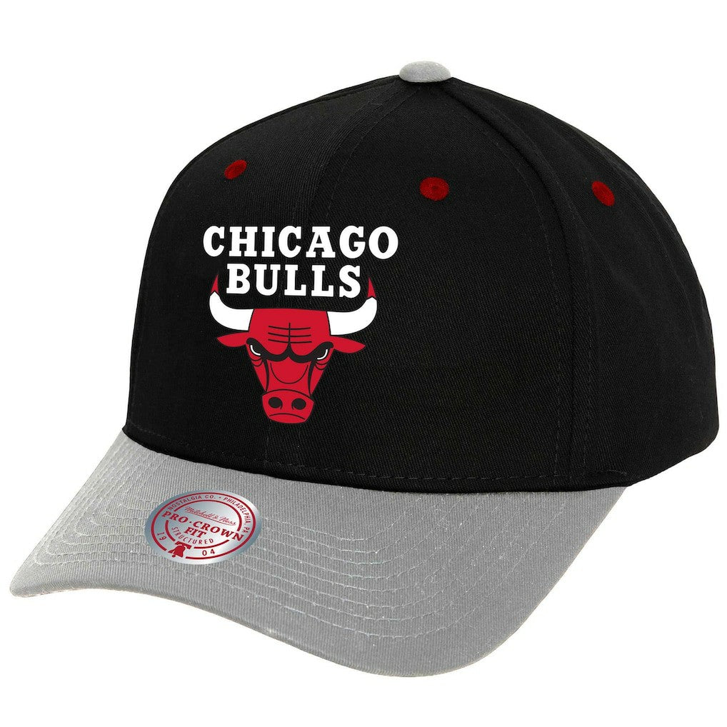 Chicago Bulls Pro Crown Adjustable Hat - Black/Gray | Mitchell & Ness sale