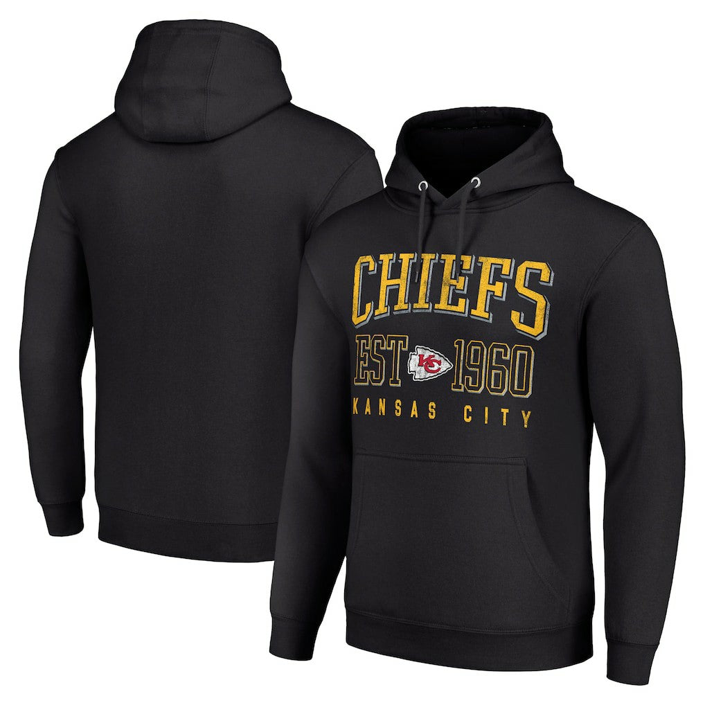 Kansas City Chiefs Starter Unisex Throwback Logo Pullover Hoodie - Black online