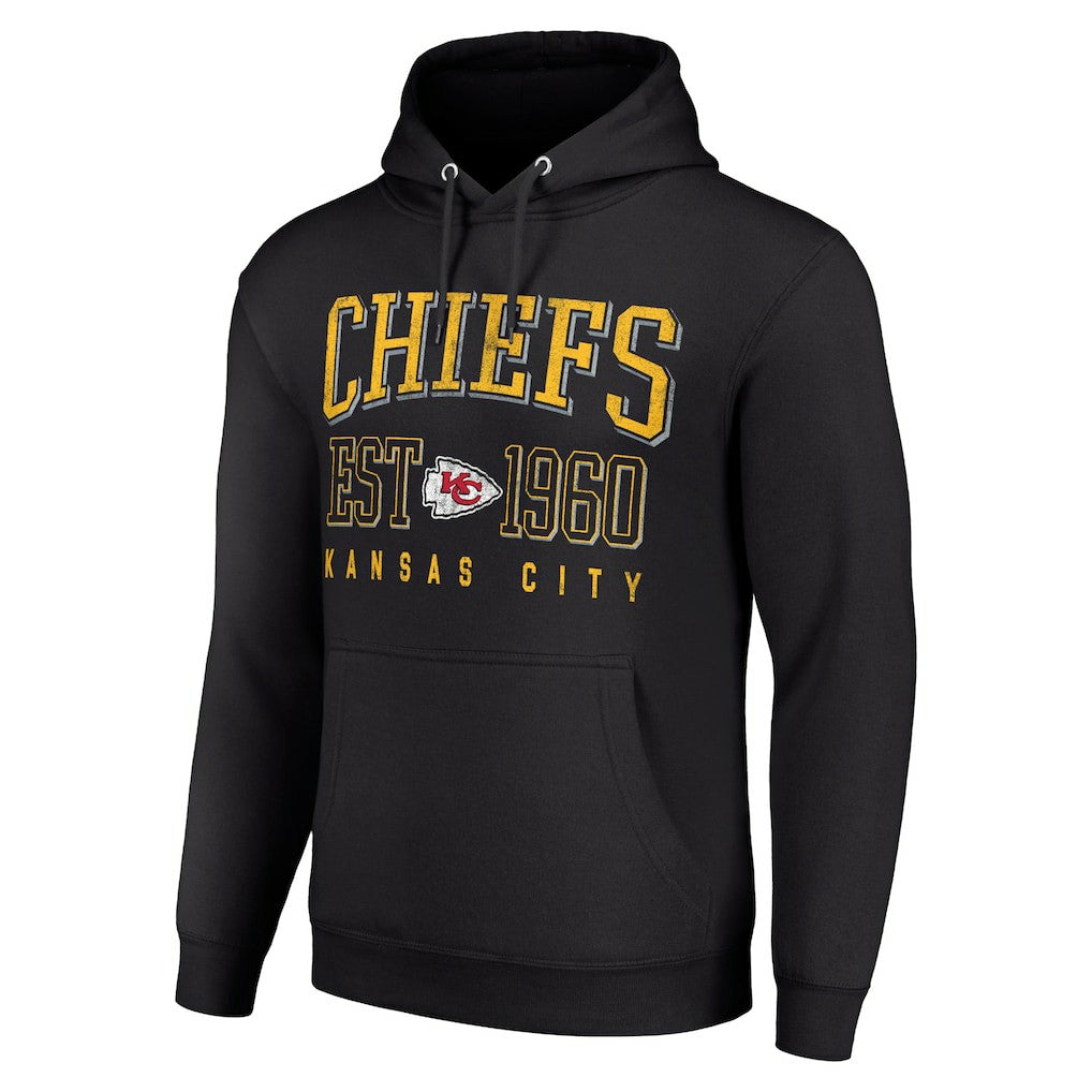 Kansas City Chiefs Starter Unisex Throwback Logo Pullover Hoodie - Black online