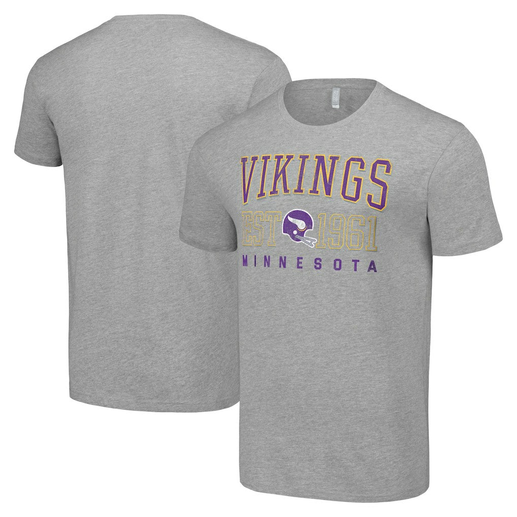 Minnesota Vikings Starter Throwback Logo T-Shirt - Heather Gray on sale
