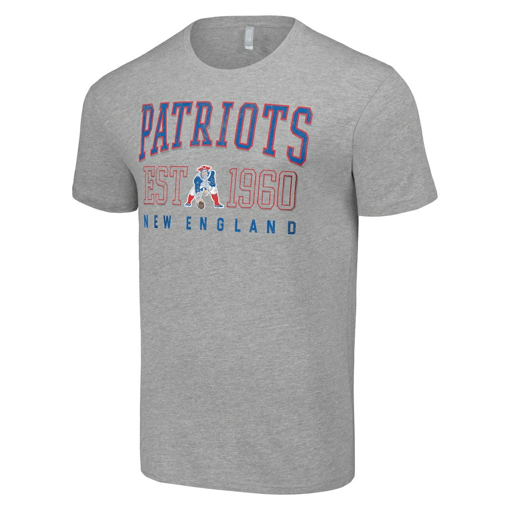 New England Patriots Starter Throwback Logo T-Shirt - Heather Gray on sale