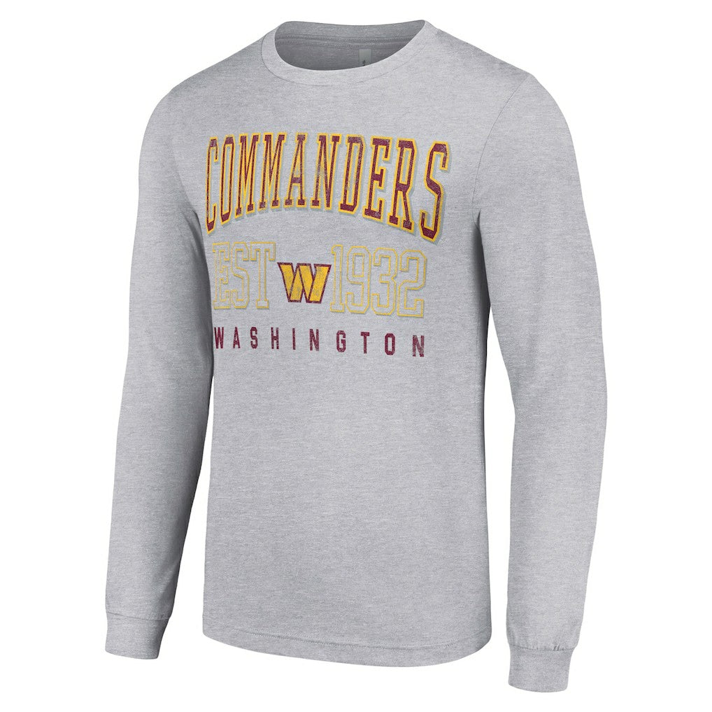 Washington Commanders Starter Throwback Logo Long Sleeve T-Shirt - Heather Gray on sale