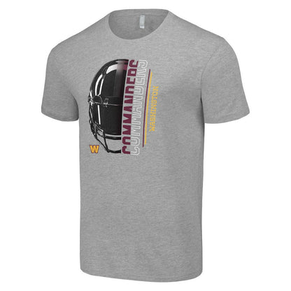 Washington Commanders Starter Half Helmet Logo T-Shirt - Heather Gray discount
