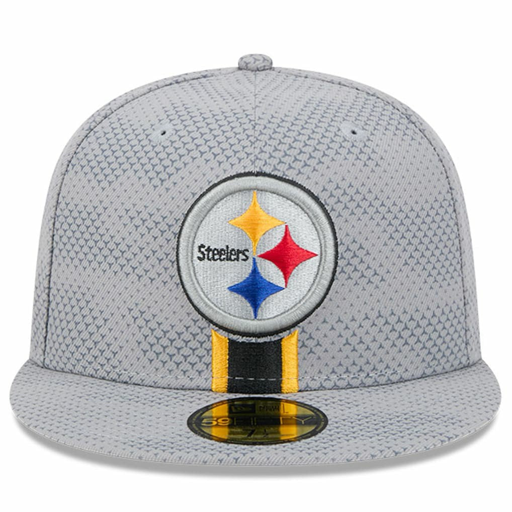 Pittsburgh Steelers New Era 2024 Sideline 59FIFTY Fitted Hat - Gray discount