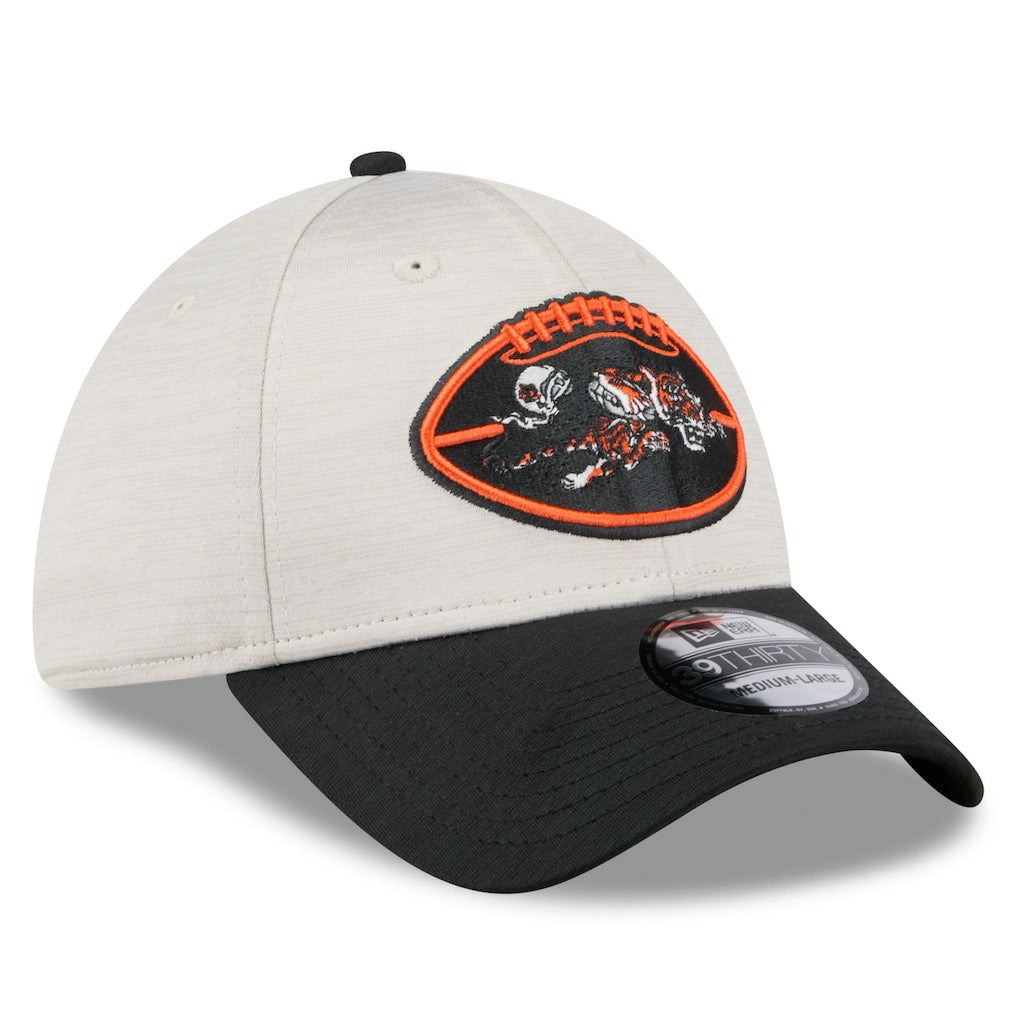 Cincinnati Bengals New Era 2024 Sideline Historic 39THIRTY Flex Hat - Stone/Black for sale