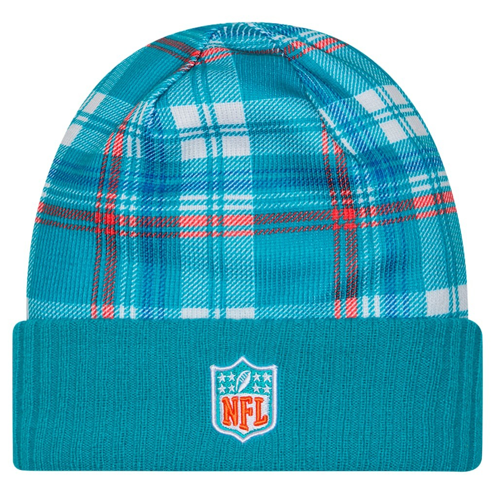 Miami Dolphins New Era Sideline Statement Cuffed Knit Hat - Aqua sale