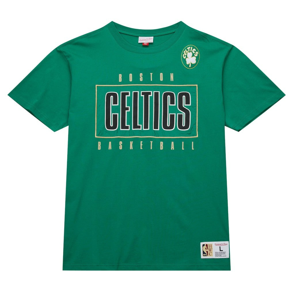 Boston Celtics Hardwood Classics Team OG 2.0 Premium Vintage Logo T-Shirt - Kelly Green | Mitchell & Ness cheap
