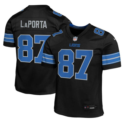 Sam LaPorta Detroit Lions Youth Game Jersey - Black | Nike on sale