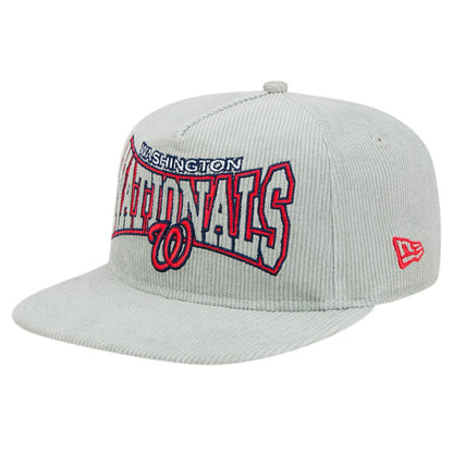 Washington Nationals Gray Corduroy Golfer Snapback Hat | New Era