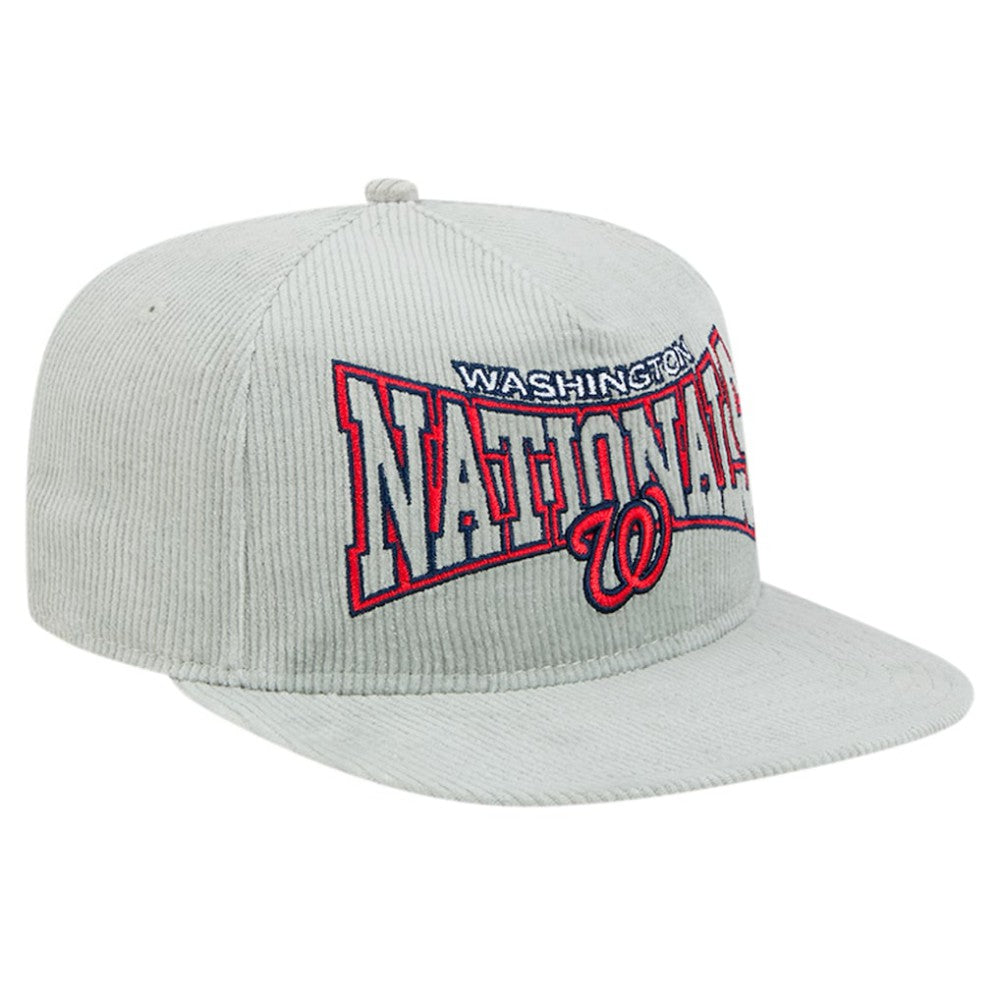 Washington Nationals Gray Corduroy Golfer Snapback Hat | New Era