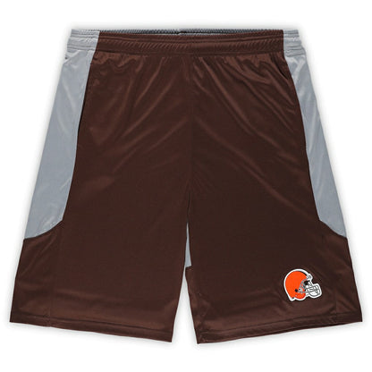 Cleveland Browns Big & Tall Team Logo Shorts - Brown outlet