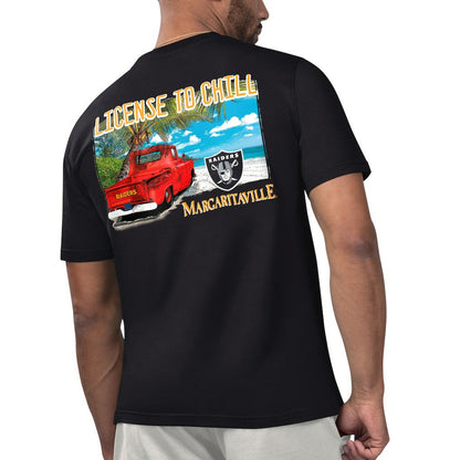 Las Vegas Raiders Margaritaville Licensed to Chill T-Shirt - Black outlet
