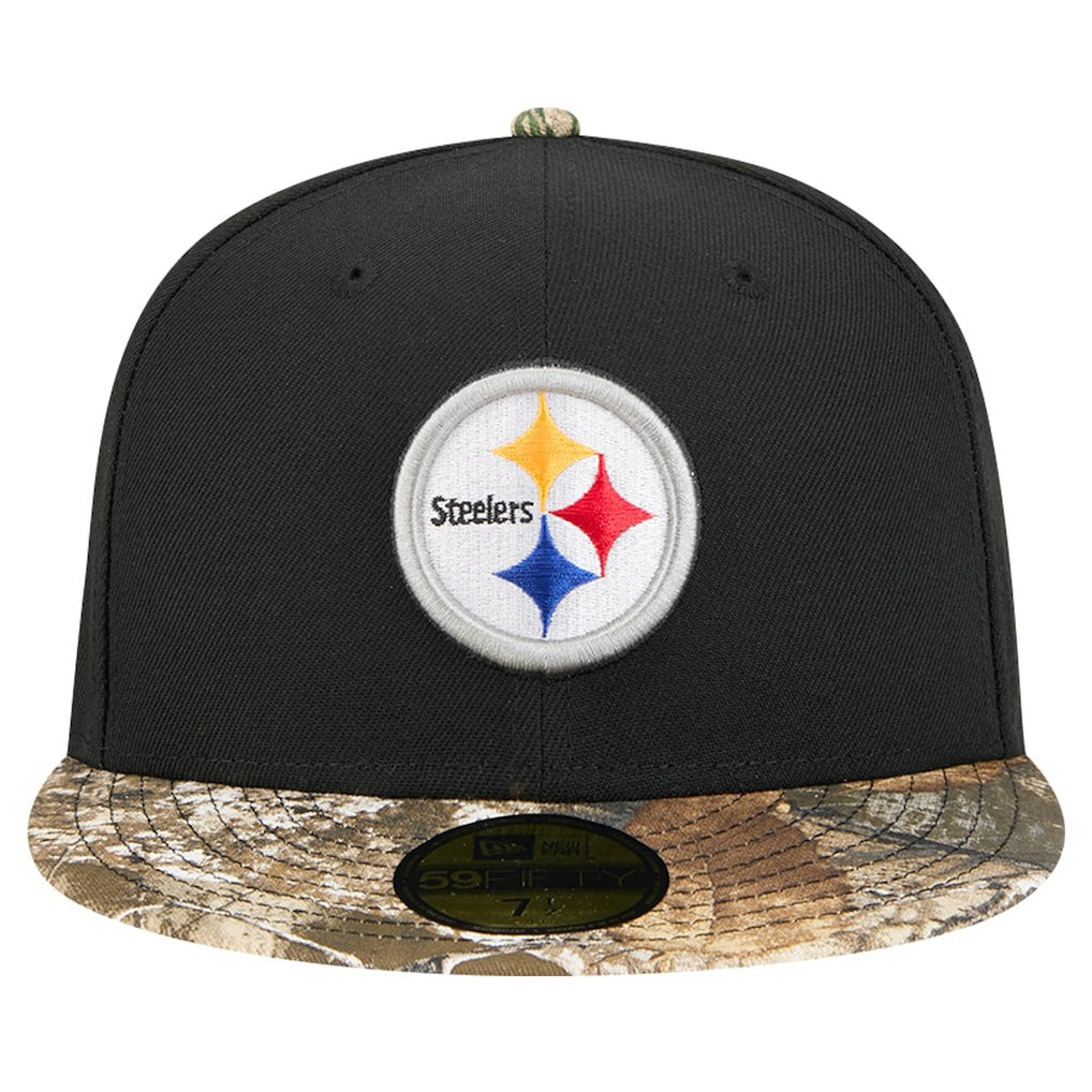 New Era Pittsburgh Steelers Black Active Two-Tone Camo 59FIFTY Fitted Hat outlet