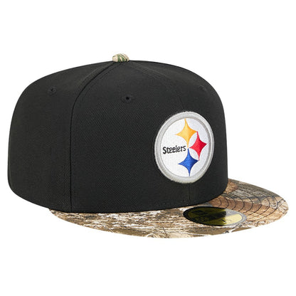 New Era Pittsburgh Steelers Black Active Two-Tone Camo 59FIFTY Fitted Hat outlet