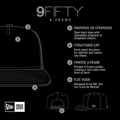 New Era Pittsburgh Steelers Distressed 9FIFTY A-Frame Snapback Hat - White/Black for sale