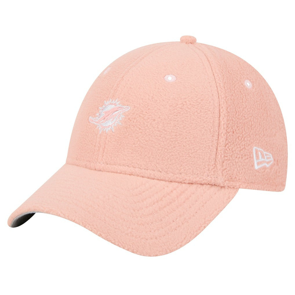 Miami Dolphins New Era Women's Cozy Sherpa 9FORTY Adjustable Hat - Light Pink outlet